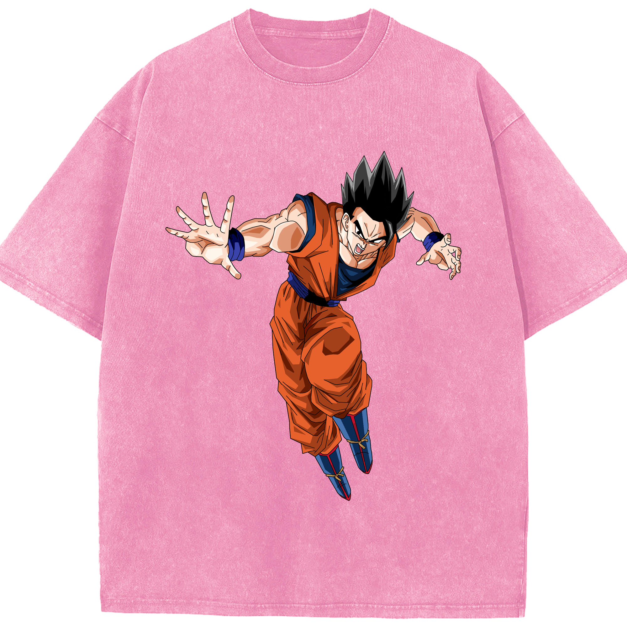 （画像用） ドラゴンボール 孫 悟飯（そんごはん）DRAGON BALL Son Gohan 綿100% ヴィンテージ風 半袖Tシャツ（フロントプリント）